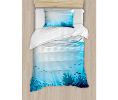 Fish Aquarium Coral Reefs Duvet Cover Set