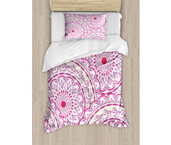 Leaf Like Circled Pattern Duvet Cover Set