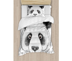 Hand Drawn Panda Duvet Cover Set