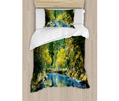 Autumn Forest Landscape Duvet Cover Set