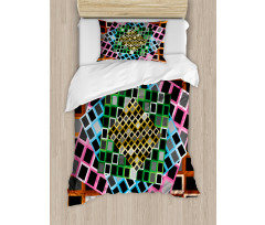 Color Squares Frames Duvet Cover Set