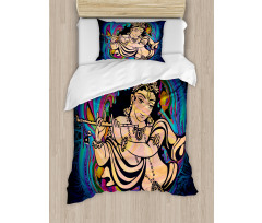 Traditional Woman Figure Duvet Cover Set