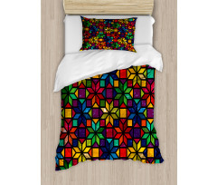 Window Glass Pattern Duvet Cover Set