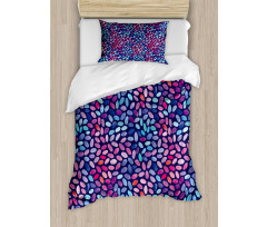 Watercolor Sketch Mosaic Duvet Cover Set