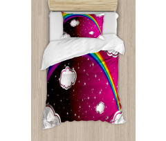 Rainbow Colored Stars Duvet Cover Set