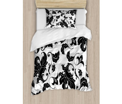 Abstract Leaf Ivy Swirl Duvet Cover Set