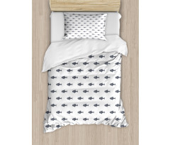 Sketchy Schoal of Fish Duvet Cover Set