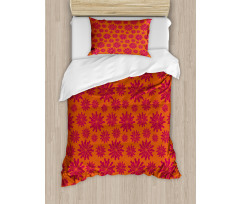 Bold Line Flowers Duvet Cover Set