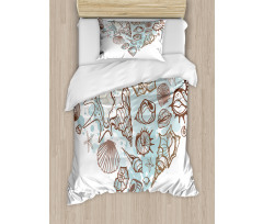 Scallop Starfish Whelk Duvet Cover Set