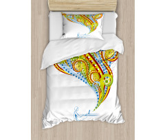 Pianist Swirls Colorful Duvet Cover Set