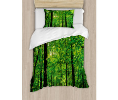 Woodland Tree Forest Sun Duvet Cover Set