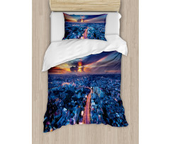 Bangkok Thailand Skyline Duvet Cover Set