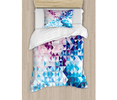 Abstract Mosaic Ombre Duvet Cover Set