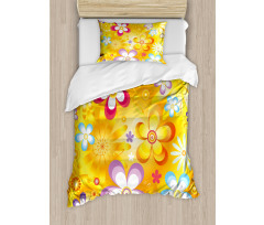 Vibrant Daisies Cheerful Duvet Cover Set