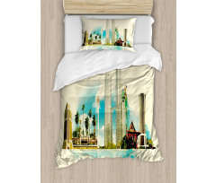 East Kuala City Palms Duvet Cover Set