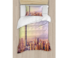 Skyline Taipei Taiwan Duvet Cover Set