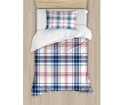 English Tartan Motif Duvet Cover Set