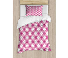 Diagonal Pastel Color Duvet Cover Set