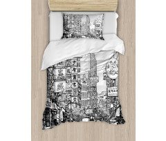 Street in Chinatown Duvet Cover Set