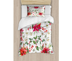 Christmas Flowers Buds Duvet Cover Set