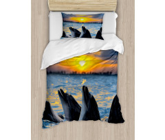 Bottle Nosed Dolphins Duvet Cover Set