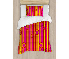 Stripes Circles Vibrant Duvet Cover Set