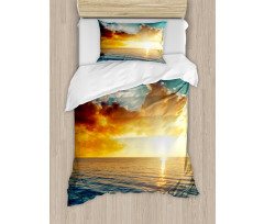 Majestic Sunset over Sea Duvet Cover Set