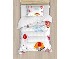 Watercolors Torii Gate Duvet Cover Set