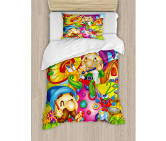 Cartoon Singing Elves Art Duvet Cover Set