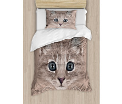 Domestic Cat Face Duvet Cover Set