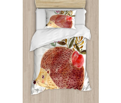 Hedgehog Watercolor Duvet Cover Set