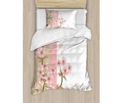 Romantic Sakura Blooms Duvet Cover Set