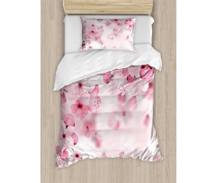 Eastern Sakura Flowers Duvet Cover Set