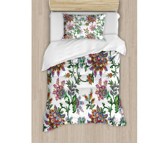 Vintage Floral Ornaments Duvet Cover Set