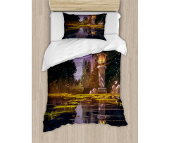 Lantern Forest Night Duvet Cover Set