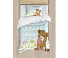 Cartoon Teddy Bear and Toy Duvet Cover Set