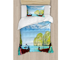 Boat Maya Bay Thailand Duvet Cover Set