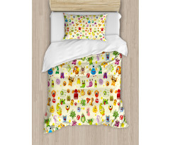 Cartoon Monsters Duvet Cover Set