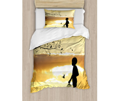 Child with a Bird Cage Duvet Cover Set