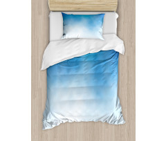 White Cloud in Clear Sky Duvet Cover Set