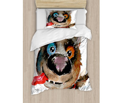 Funny Dog Puppy Duvet Cover Set