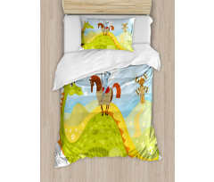 Knight and His Horse Duvet Cover Set