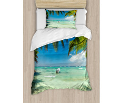 Surreal Sea Palm Tree Duvet Cover Set
