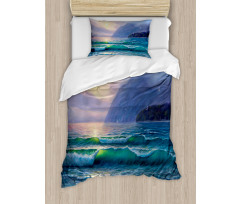 Ocean Morning Mountain Duvet Cover Set