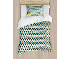 Vertical Herrigbone Duvet Cover Set