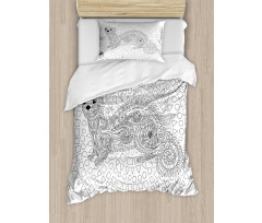 Squirrel Geometric Duvet Cover Set