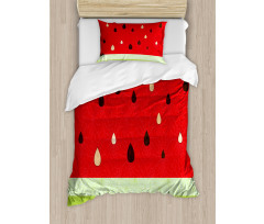 Watermelon Macro Fruit Duvet Cover Set