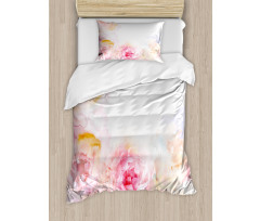 Pale Pink Roses Duvet Cover Set