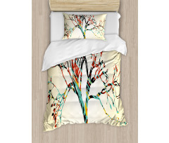 Abstract Colorful Tree Duvet Cover Set