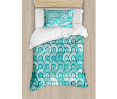 Swirled Spiral Sea Waves Duvet Cover Set